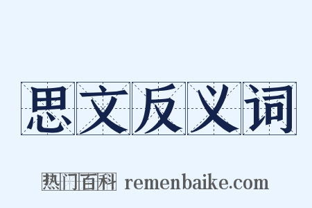 思文反义词是什么意思的图片